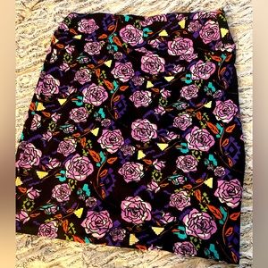 Lularoe geometric floral pencil skirt, size 2X